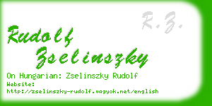 rudolf zselinszky business card